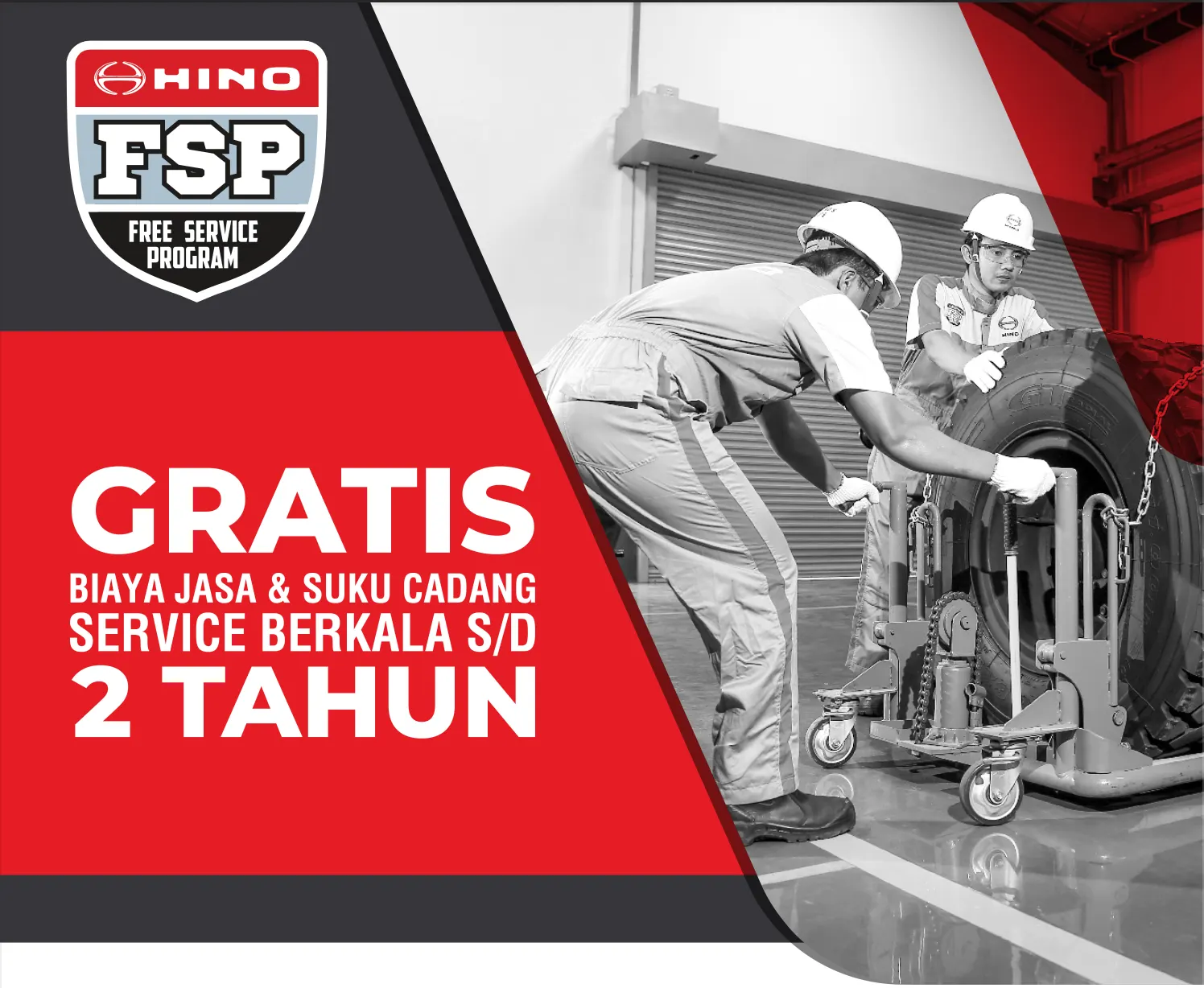 Ilustrasi service support Hino untuk express maintenance, service car, dan customer care (gambar 1)
